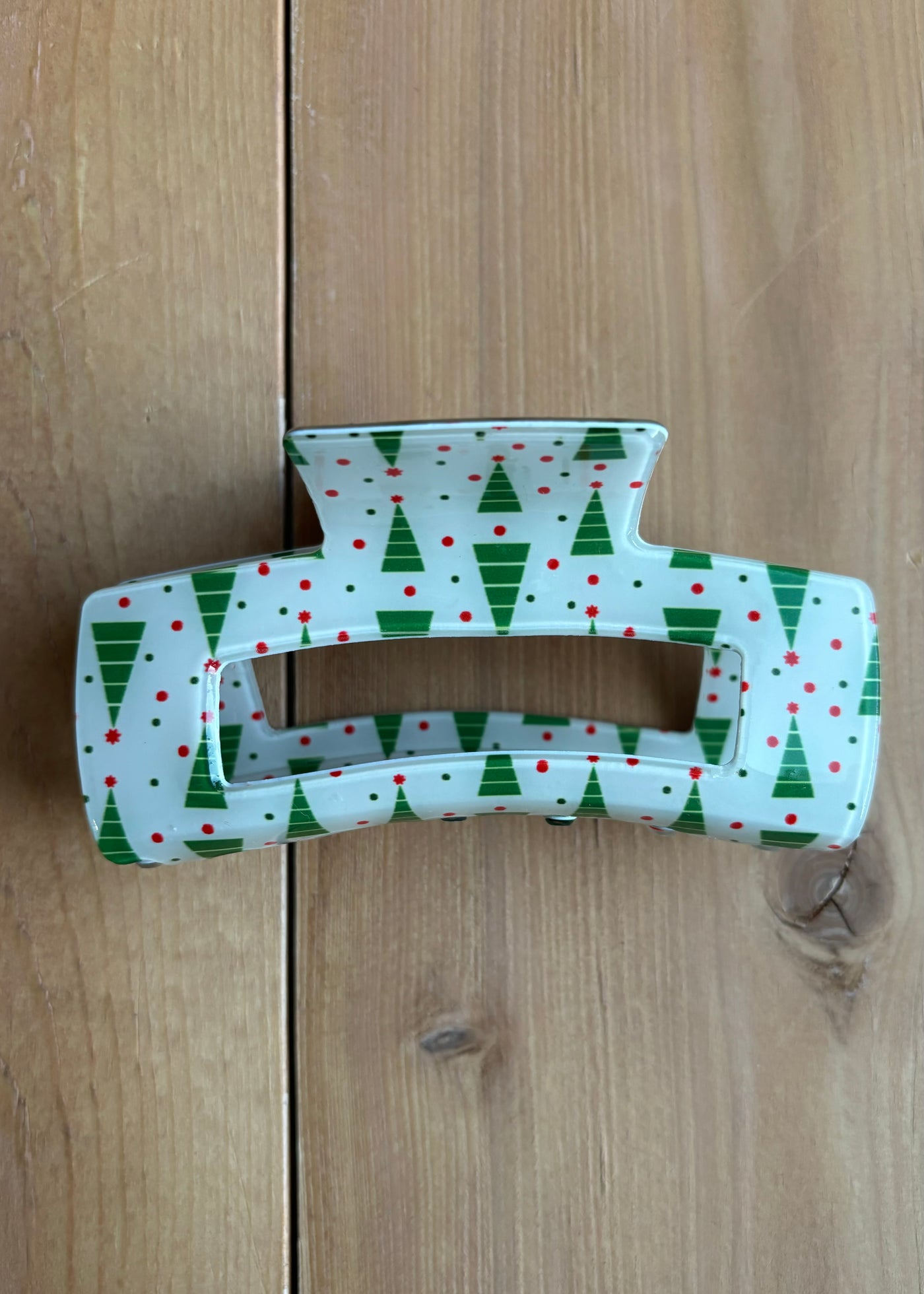 Square Christmas Claw Clips