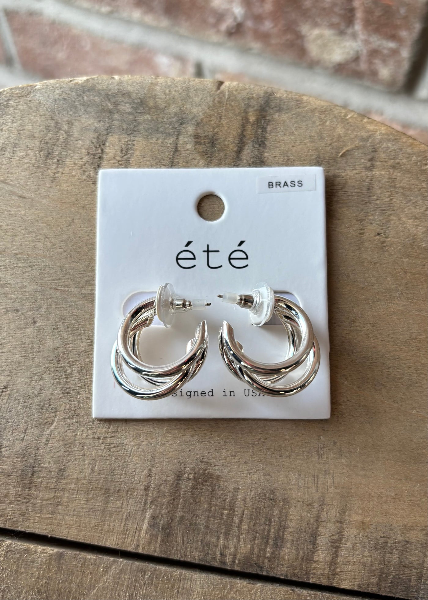 Silver Dipped Layered Tube Hoop Earrings