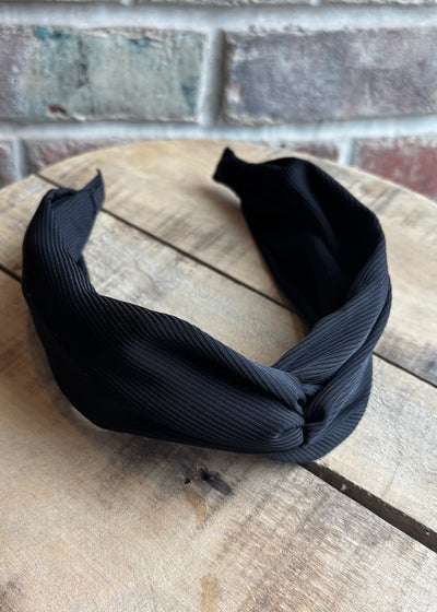 Knotted Headband- Black